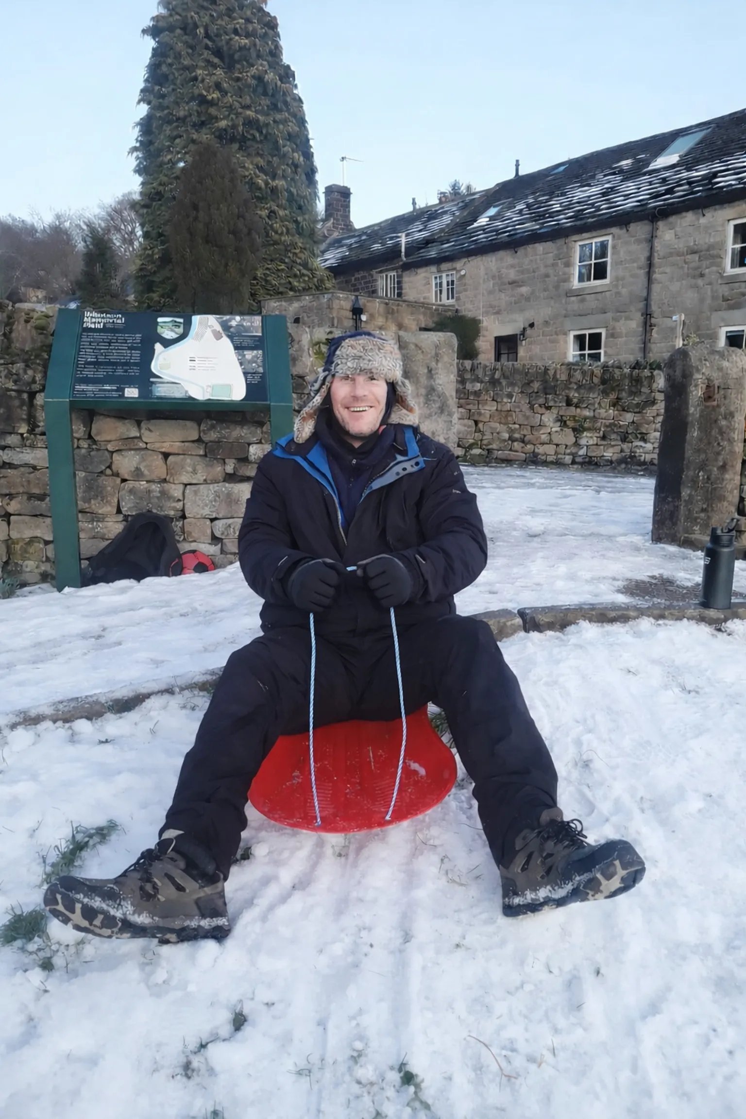 Dave Warner Webflow Developer playing in the snow