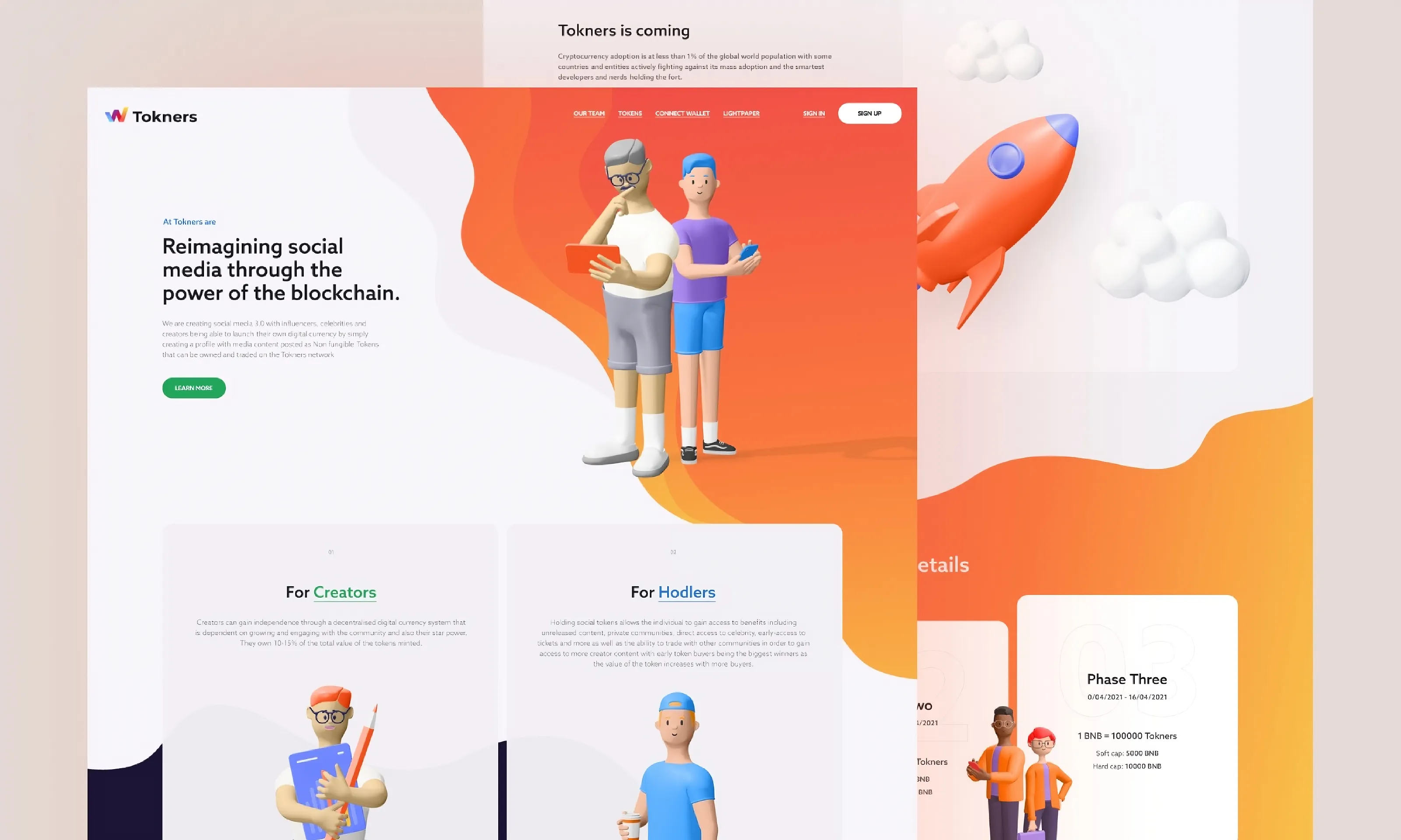 Design file for tokners chain website.