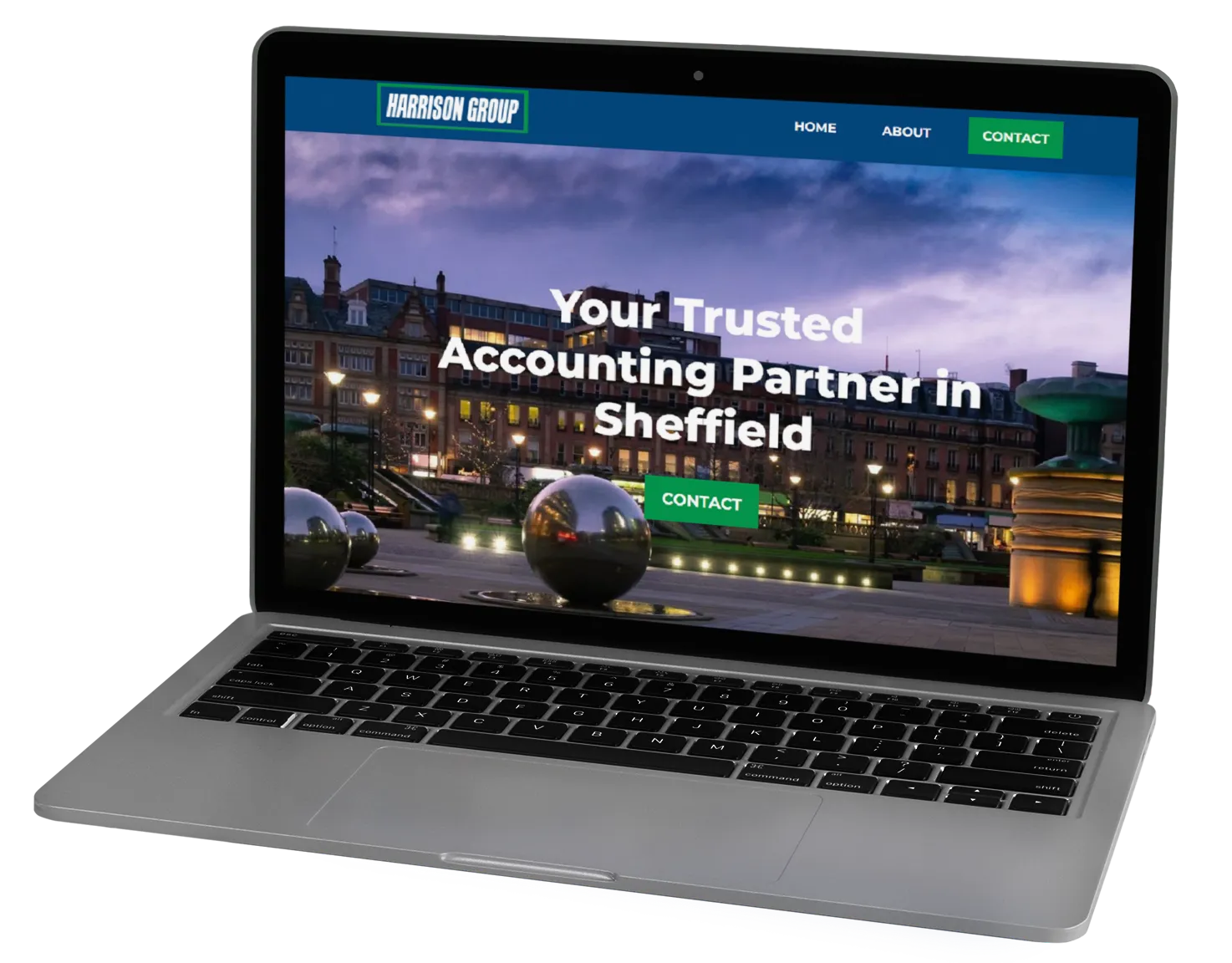 Mockup of The Harrison Group Website Sheffield